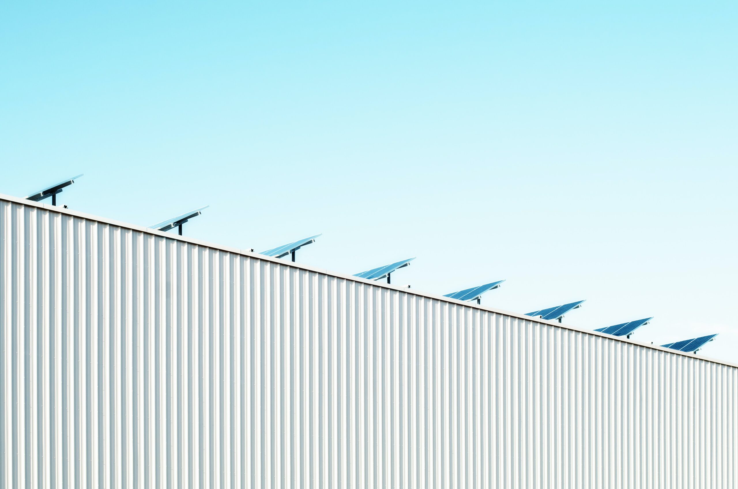 Solar panels on the roof